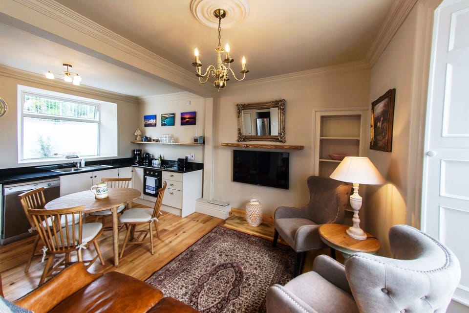 Open plan living room and kitchen on ground floor