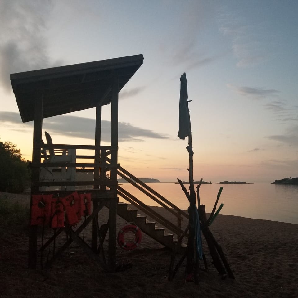 Beautiful Beach 
at the end of Crescent St