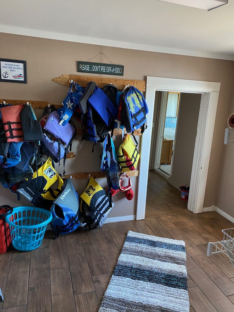 Lots of life jackets for all sizes