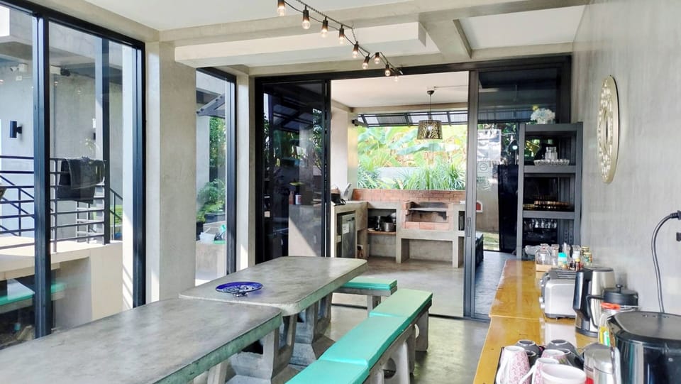 Pool villa combine 3 houses 7 bedrooms | Private kitchen | Full-size fridge, microwave, oven, stovetop