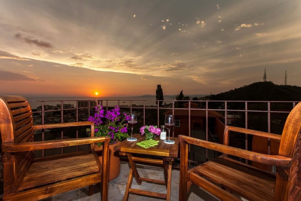 Sunset off of the Master bedroom terrace