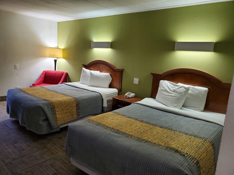 Double Room, 2 Queen Beds, Non Smoking | Desk, laptop workspace, iron/ironing board, free WiFi