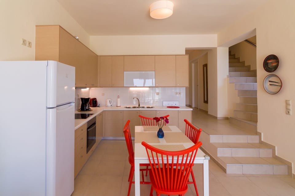 Exclusive Villa, 2 Bedrooms, Sea View | Private kitchen | Fridge, microwave, oven, stovetop