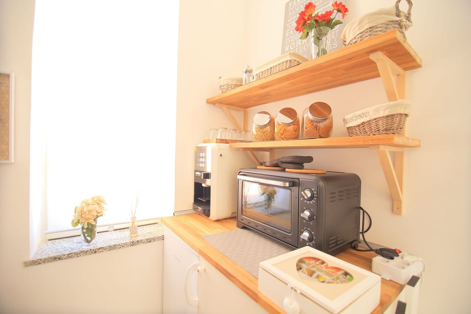 Shared fridge, microwave, electric kettle
