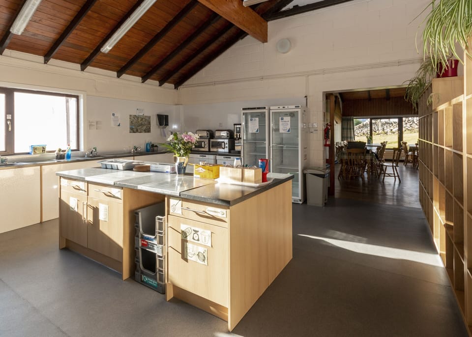 Shared fridge, microwave