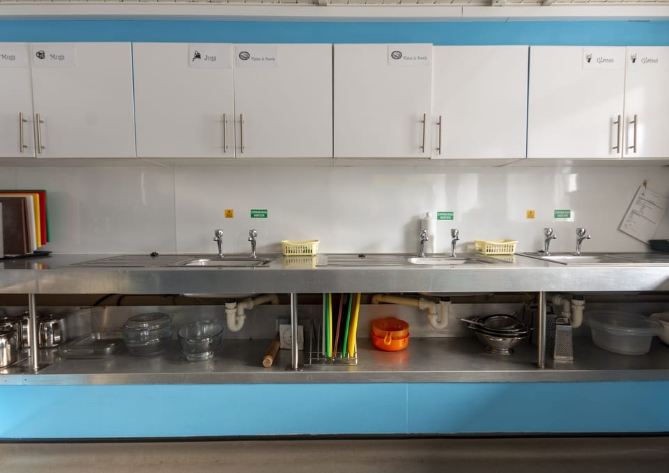 Shared fridge, microwave