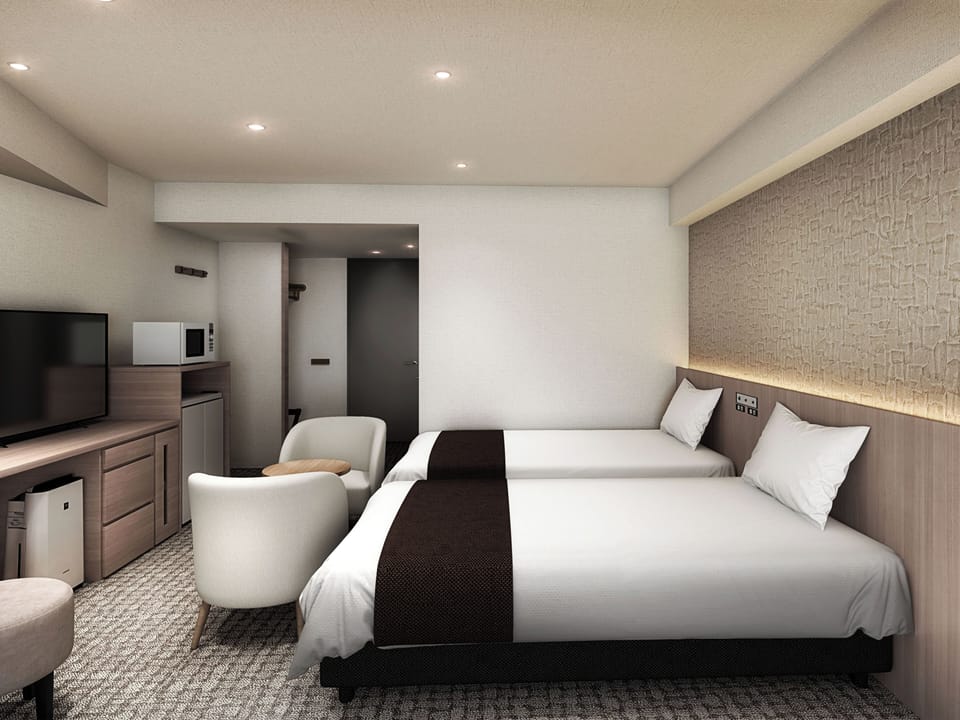 Superior Twin Room, Non Smoking | Down comforters, blackout drapes, iron/ironing board, free WiFi