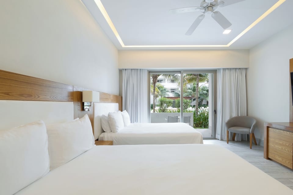 Luxury Room, 2 Double Beds, Garden View | Premium bedding, in-room safe, soundproofing, iron/ironing board