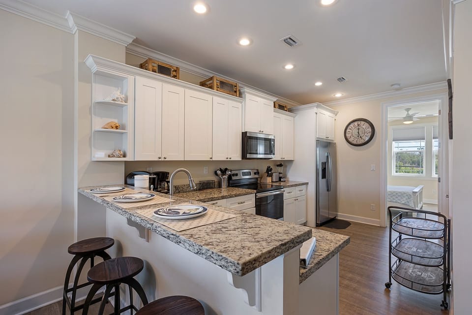 Fully stocked kitchen