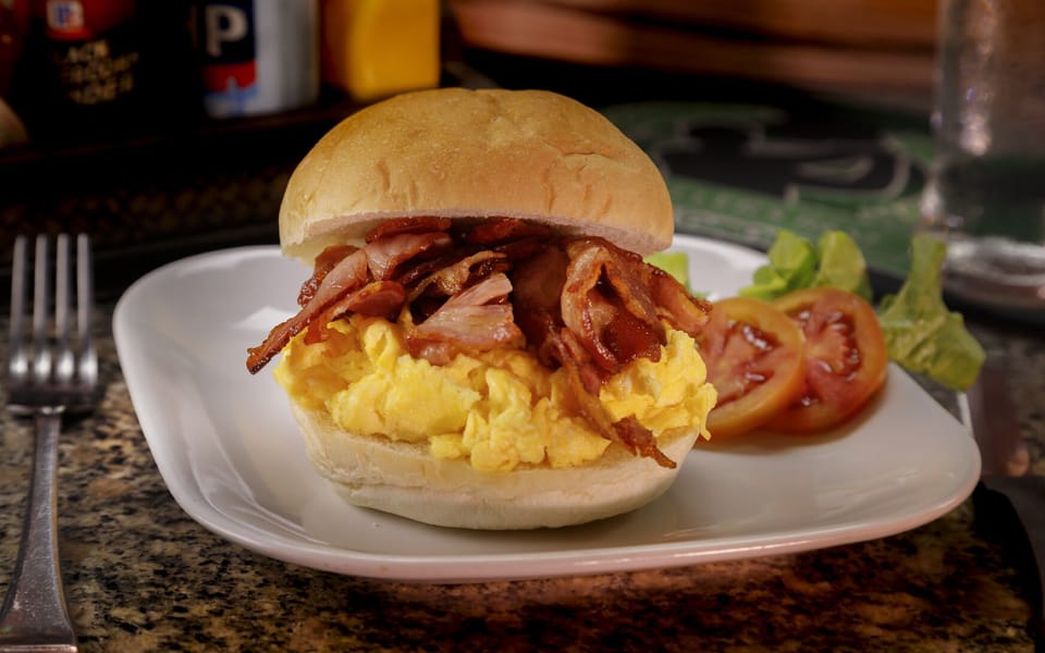 Breakfast, lunch and dinner served