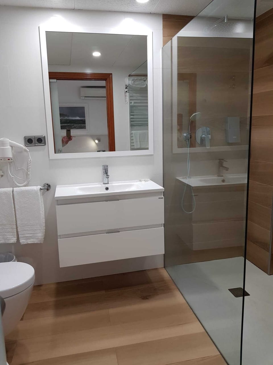 Free toiletries, hair dryer, towels