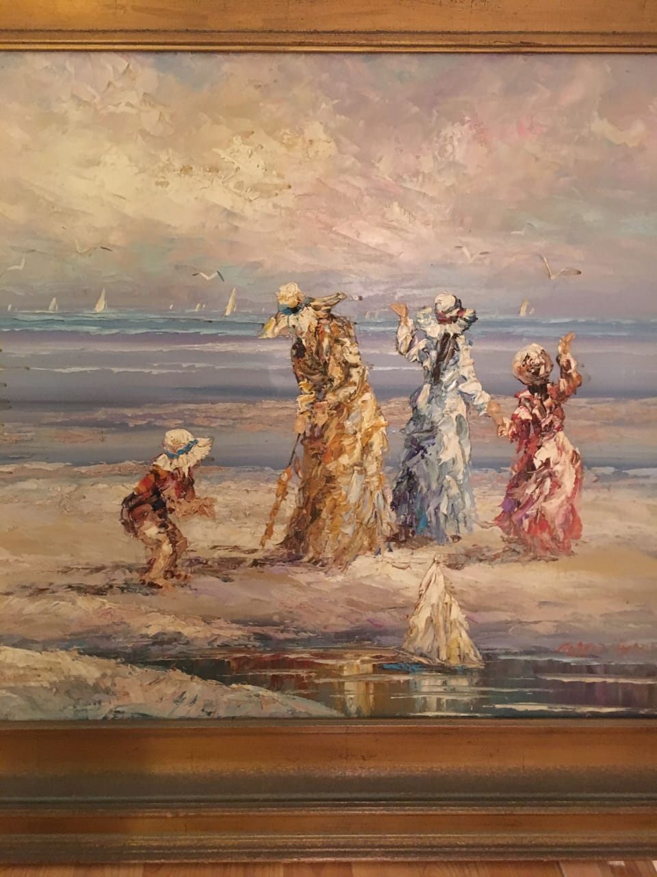 Impressionist painting living room