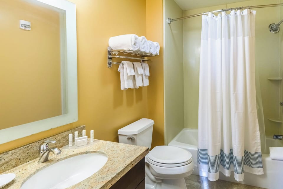 Free toiletries, hair dryer, towels, soap