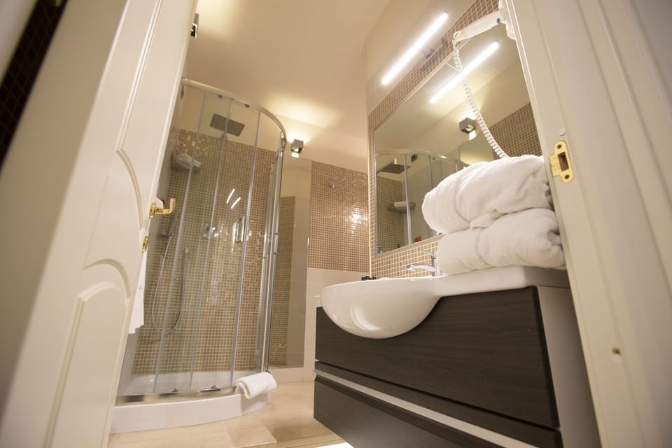 Standard Double Room | Bathroom | Shower, free toiletries, hair dryer, bathrobes