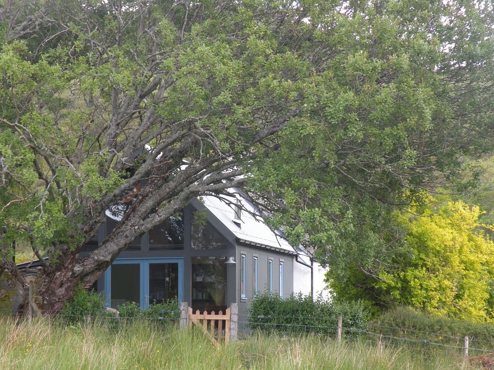 The summer room from outside the garden gate