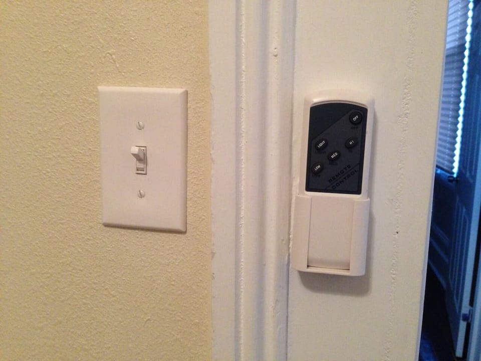 Fan remote in every room.