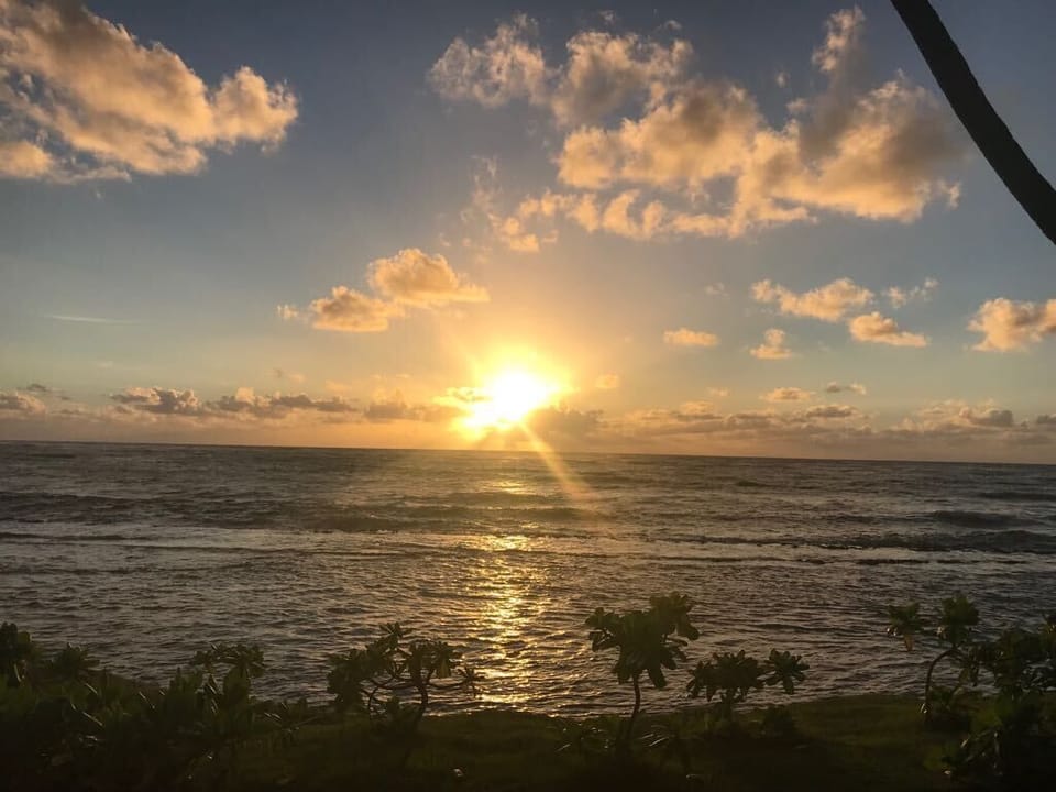 Sunrise by the resort beach!