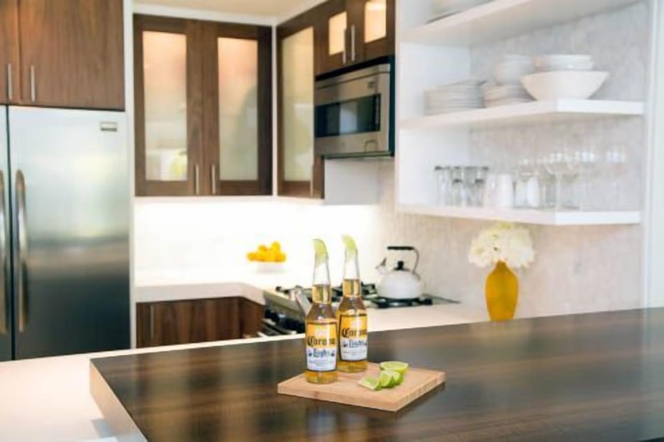 ALL-CUSTOM KITCHEN.  STAINLESS STEEL, QUARTZ COUNTERTOP, DISHWASHER, MICRO.