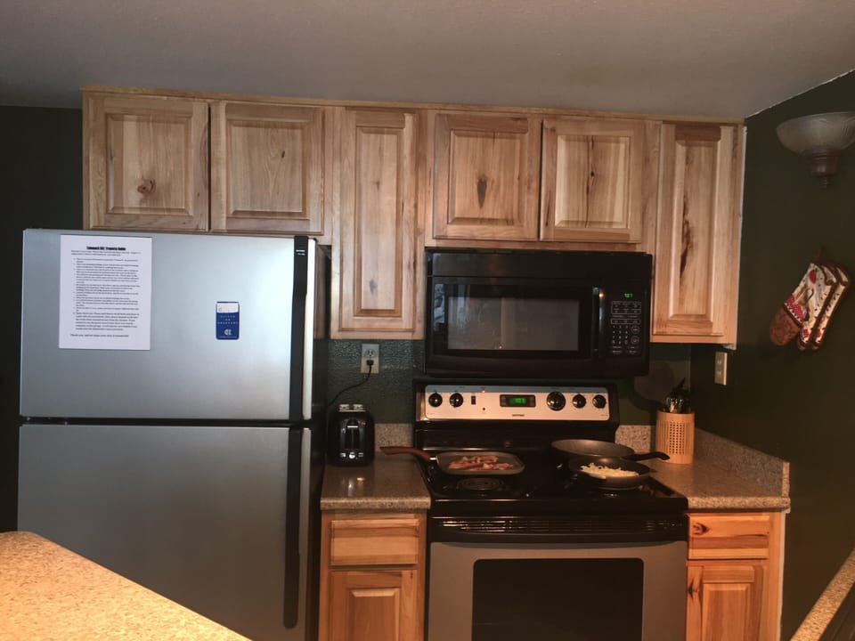 Kitchen has all the items you will need for whatever you want to prepare!