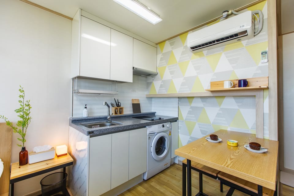 Standard Double Room | Private kitchenette | Full-size fridge, microwave, stovetop, rice cooker