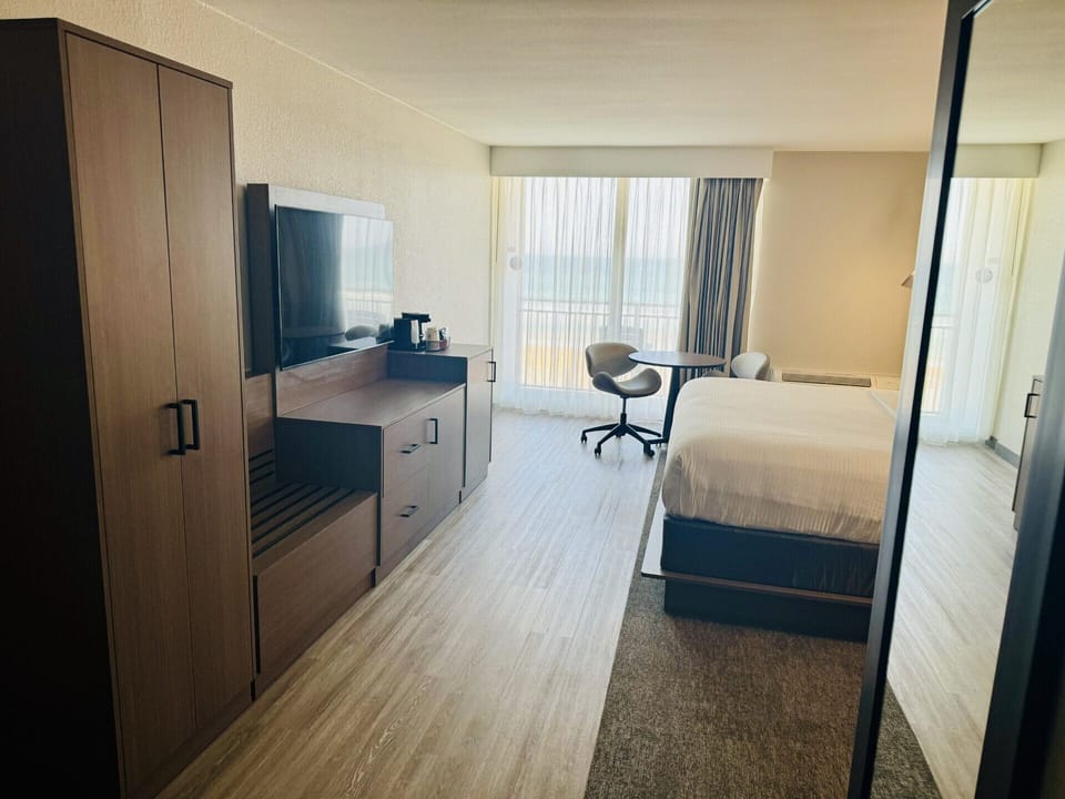 In-room safe, desk, laptop workspace, blackout drapes