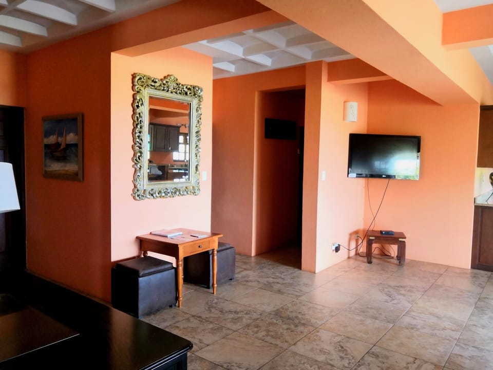 Family Apartment, 2 Bedrooms, Terrace, Ocean View | Living area | Flat-screen TV