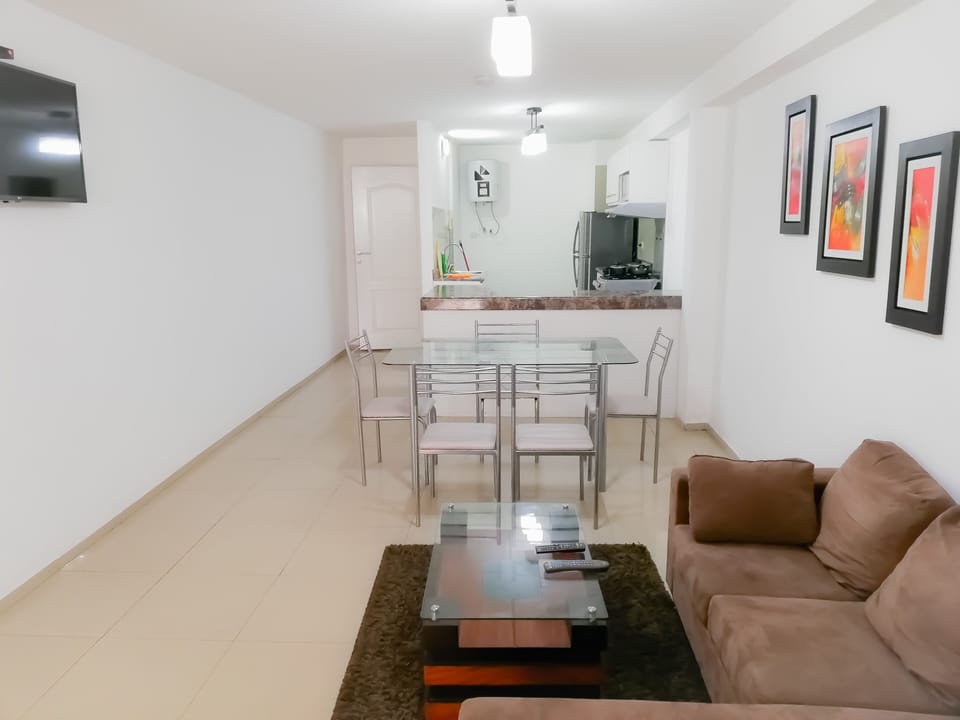 Standard Apartment, 3 Bedrooms, Kitchen | Living room | Flat-screen TV
