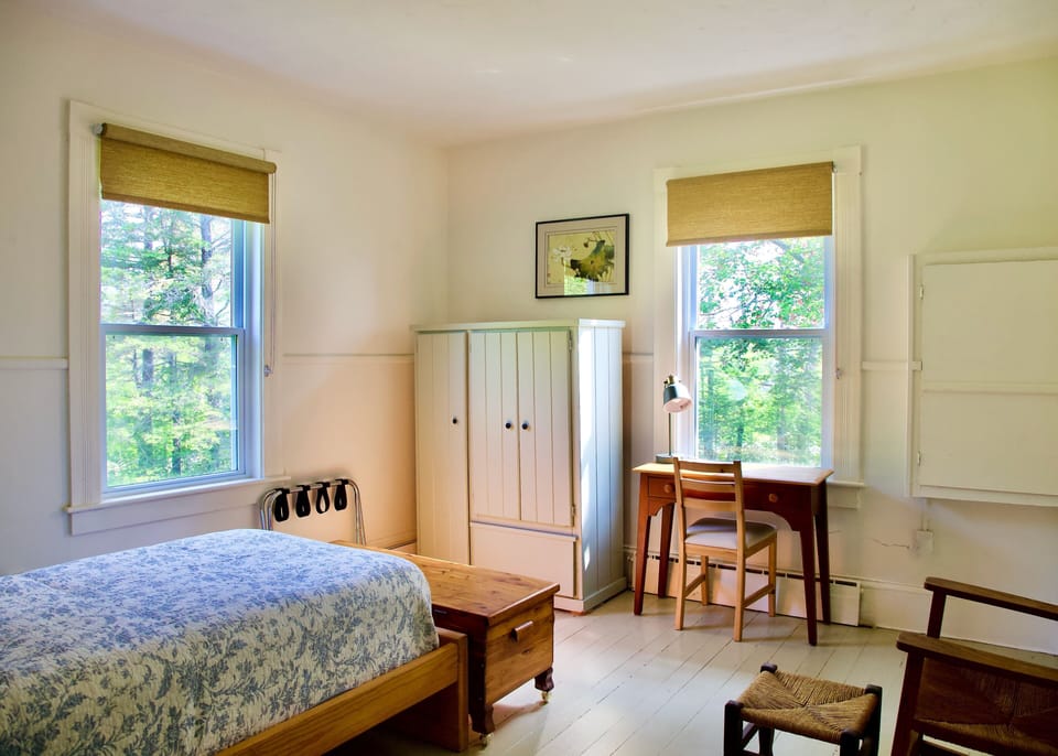 The downstairs bedroom can also be used as a studio or office.