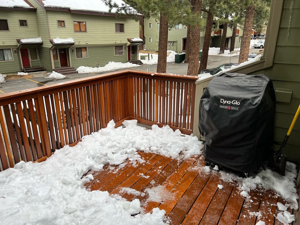 Large deck with BBQ