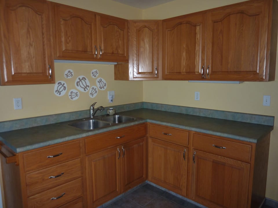 Downstairs kitchen area.