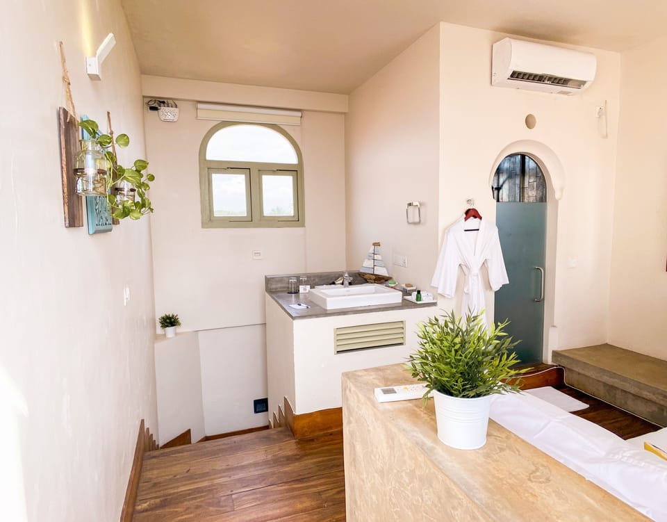 Panoramic Double Room, Terrace, Ocean View | Premium bedding, in-room safe, iron/ironing board, free WiFi