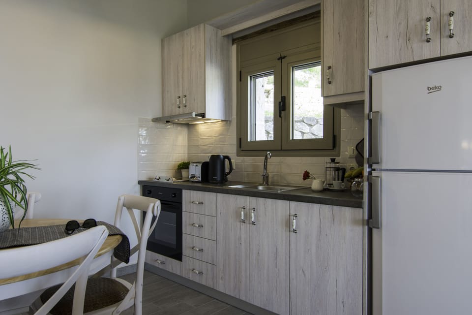 Luxury Villa, Sea View (Anatoli) | Private kitchen | Coffee/tea maker, fridge, microwave, oven