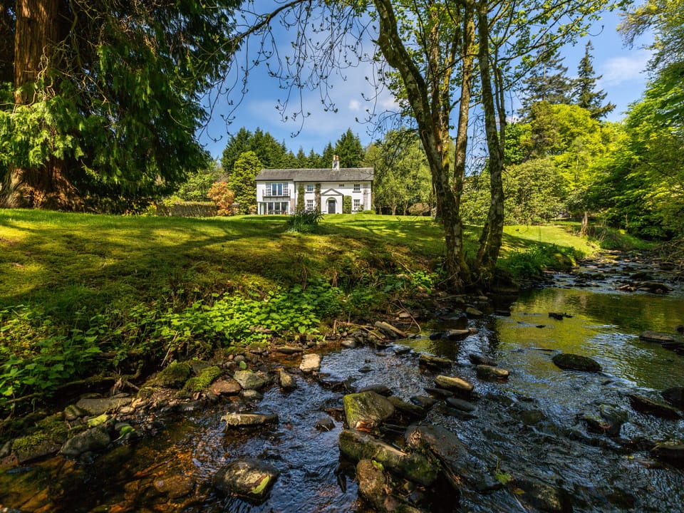 Across our gardens to Strathendrick House from our river 