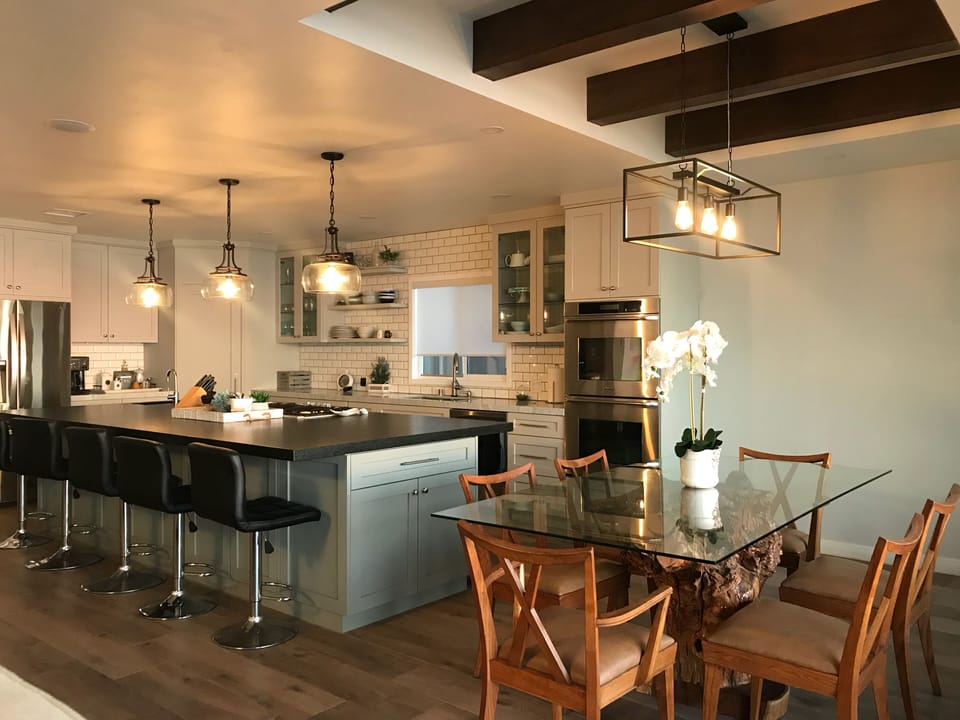 Gourmet kitchen offers a top of the line appliances and a double oven