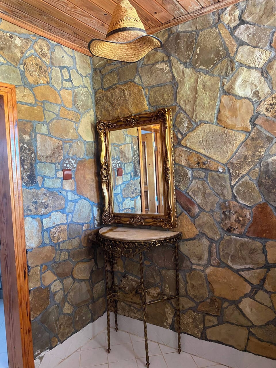 Stone House,1 Bedroom with Fireplace | Living area | 32-inch LCD TV with satellite channels, TV, fireplace