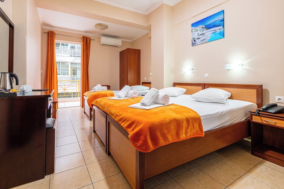 Minibar, desk, blackout drapes, iron/ironing board