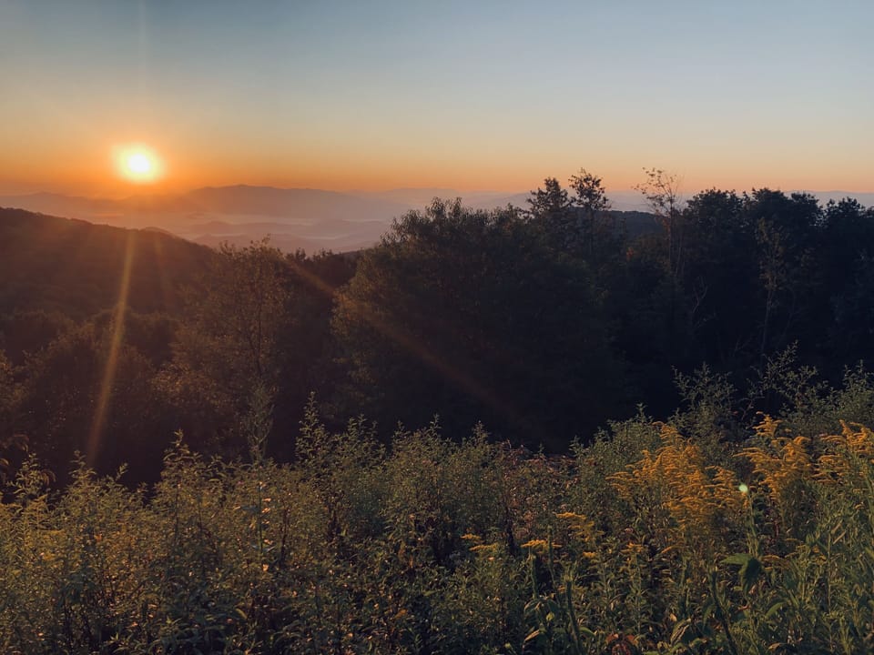 Sunrise on the Cherohala Skyway