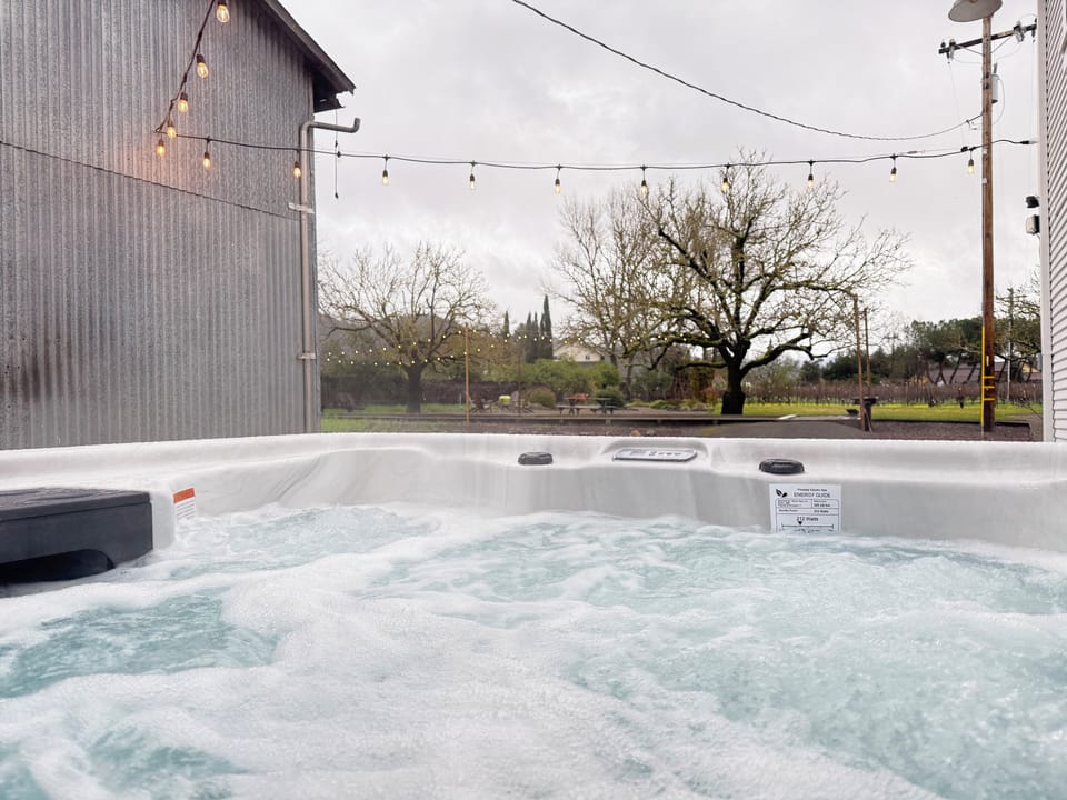 Imagine yourself relaxing here w/ a glass of wine looking across the vineyard!