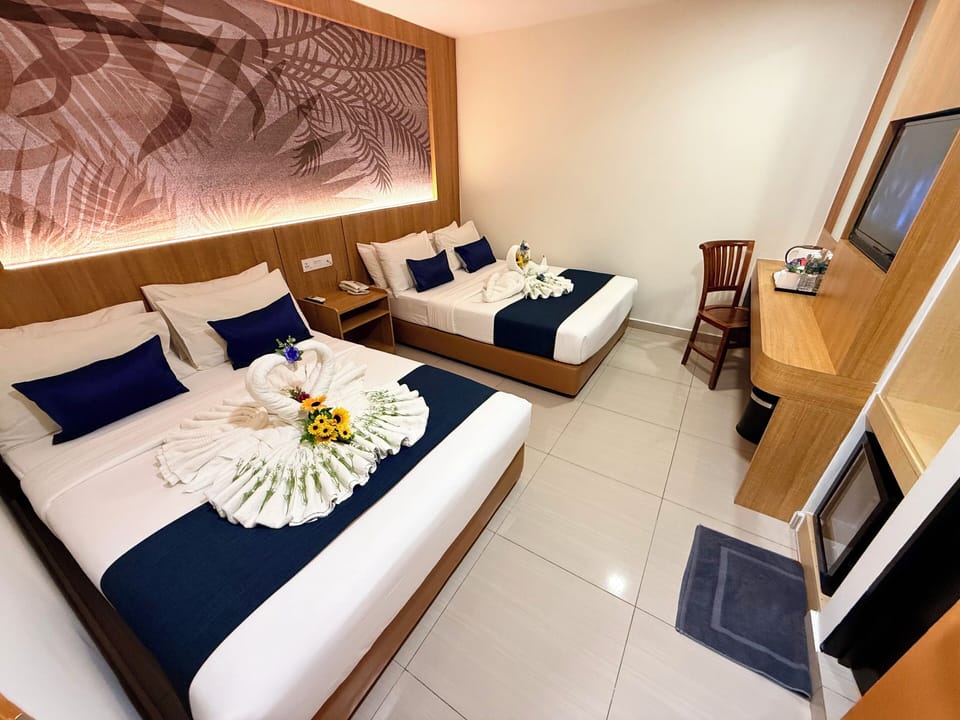 Family Double Room | Select Comfort beds, minibar, desk, laptop workspace