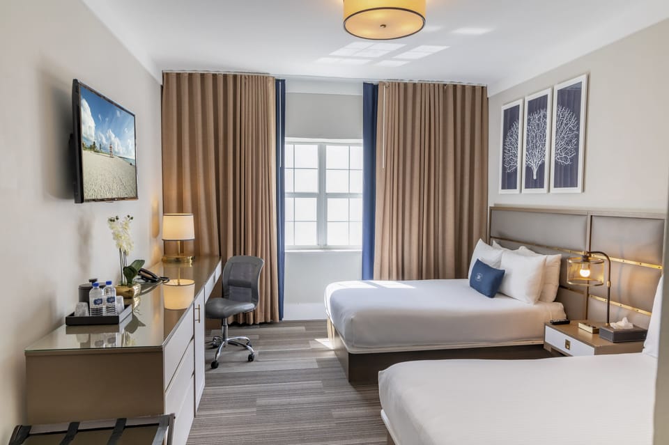 Deluxe Double Room, 2 Double Beds | Egyptian cotton sheets, premium bedding, down comforters, pillowtop beds