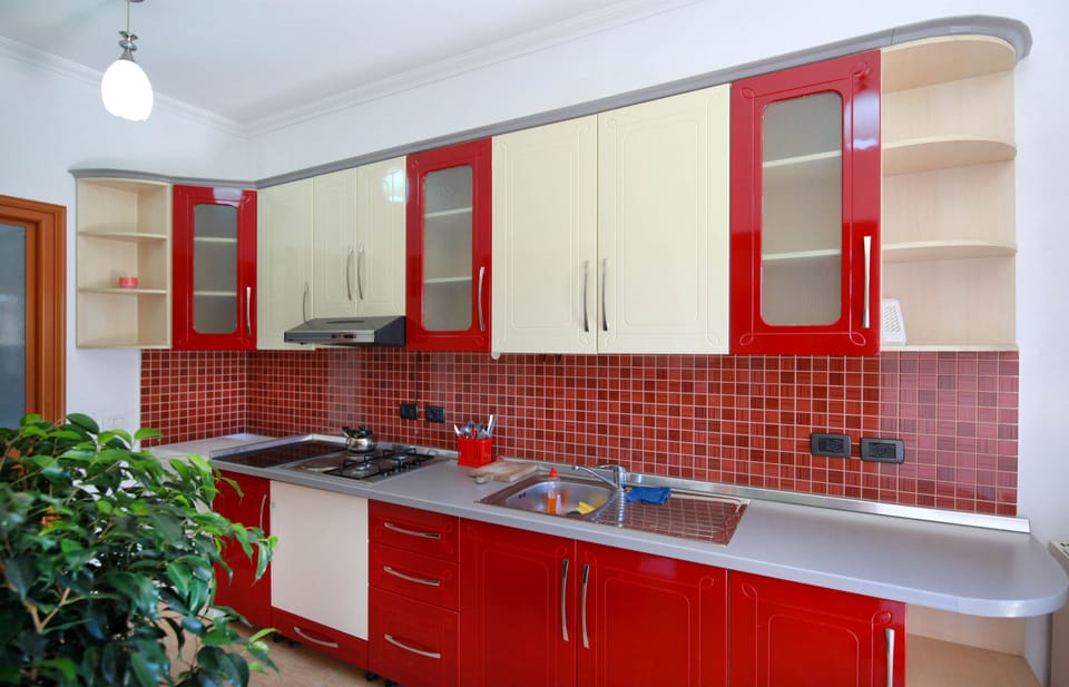 Fridge, microwave, oven