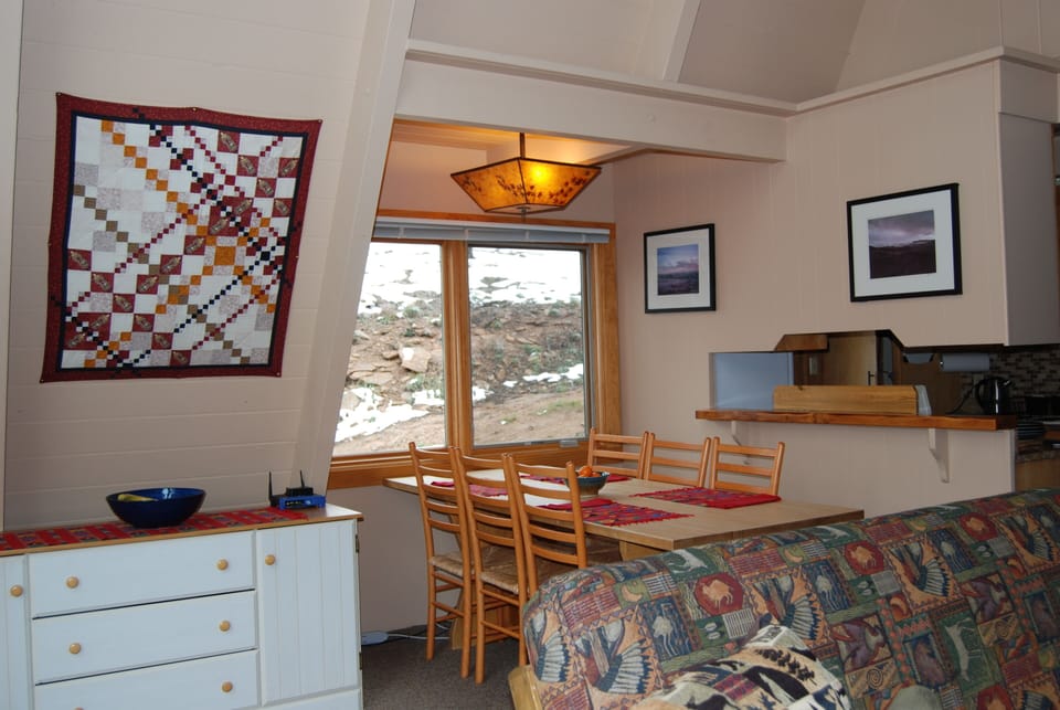 dining area with views of Mt. Meeker
