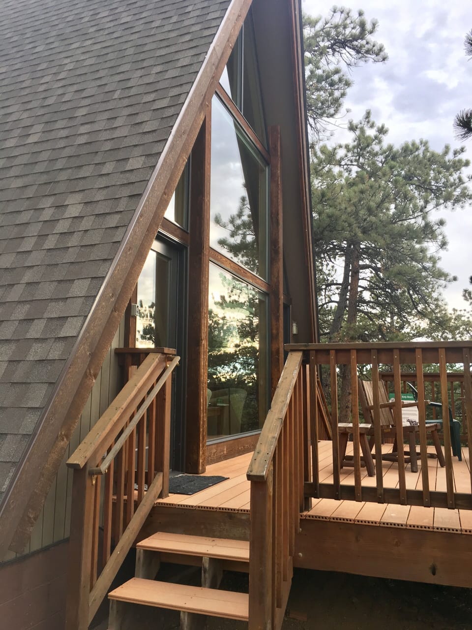 spacious deck. great for morning coffee, evening cocktails and wildlife viewing