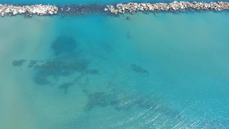 On the beach, scuba diving