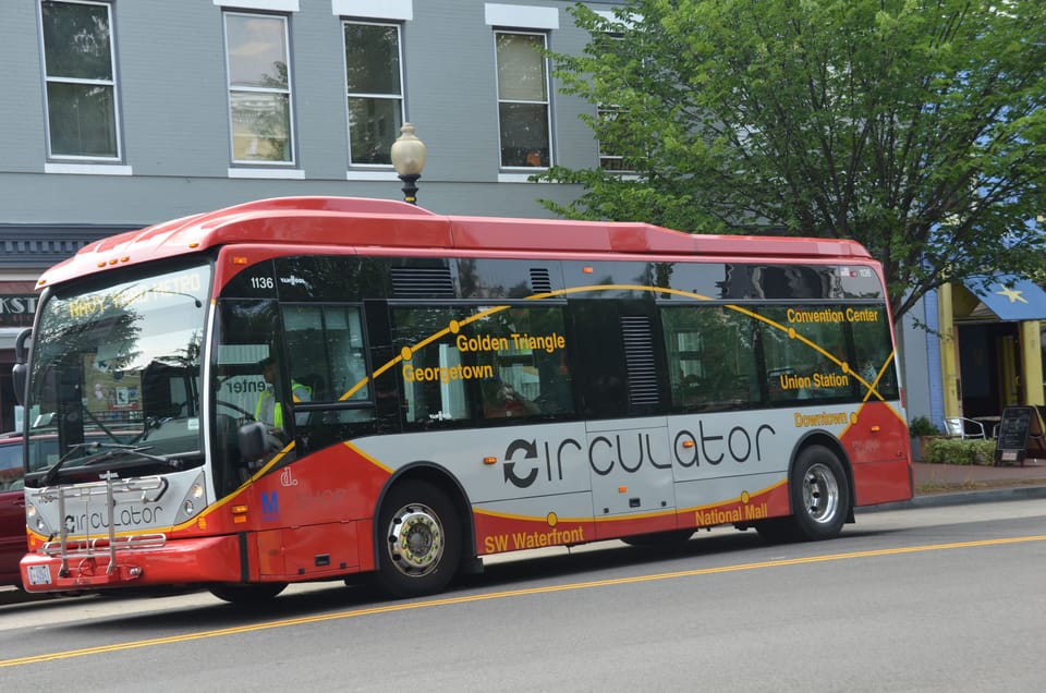 The circulator bus is a great way to get around in addition to the metro.