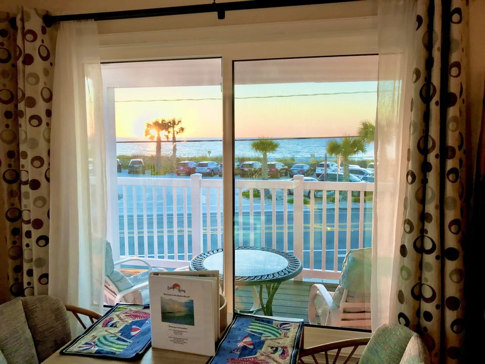 Card table window has spectacular views of the Gulf Sunsets & often Dolphins 