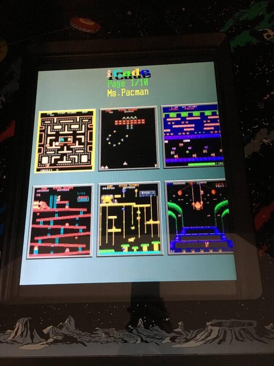 All your favorites, Pac Man, Frogger, etc!