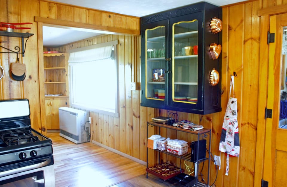 Kitchen is open to dining room