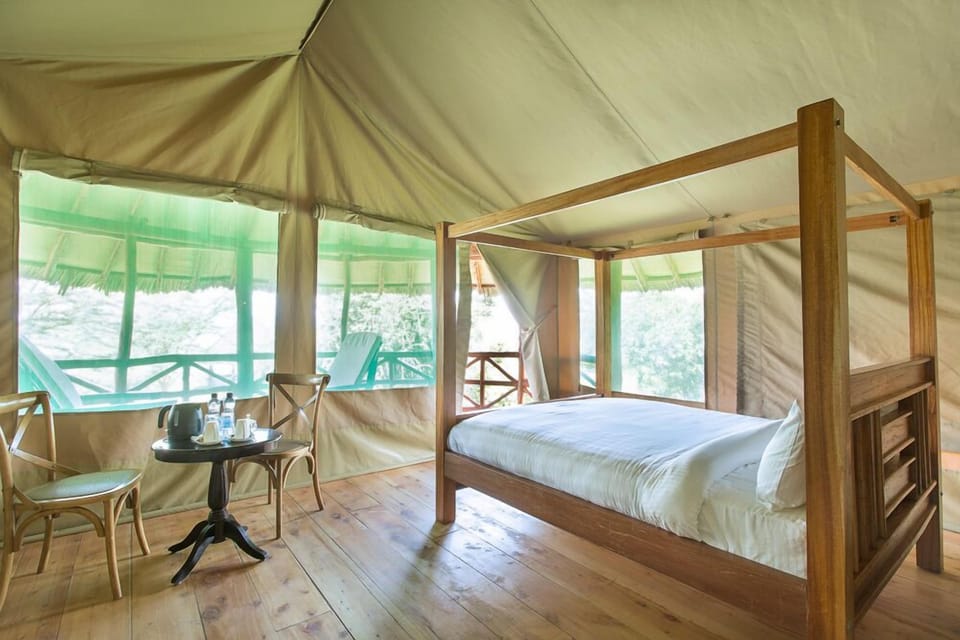 Frette Italian sheets, premium bedding, desk, soundproofing