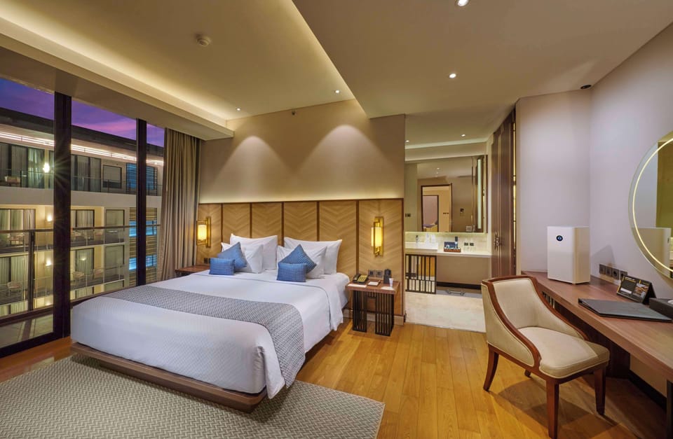 Suite, 1 King Bed with Sofa bed, Bathtub | View from room